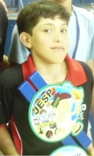 O mesatenista de 13 anos Diego Figueiredo vem sendo destaque na modalidade.﻿