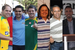 Da esquerda para a direita: Mario Cesar, Herculano Borges, João Rocha, Vanderlei Cabeludo, Chiquinho Telles e Coringa.