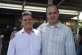 João Rocha e Marcos Cristaldo (presidente da FJMS) estiveram presentes no almoço.