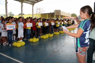 Carla Luiza de Freitas fez o juramento seguido pelos atletas