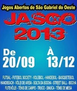 Abertas inscrições para cinco modalidades dos Jogos Abertos de São Gabriel