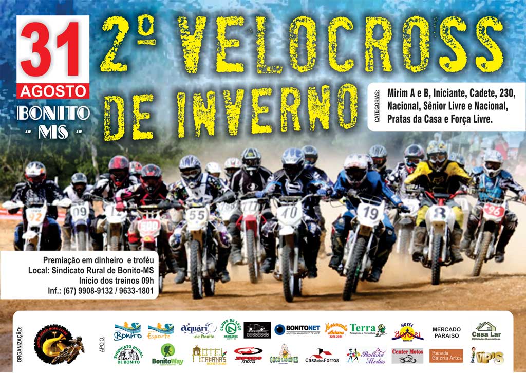 2º Velocross de Inverno será domingo (31) em Bonito-MS