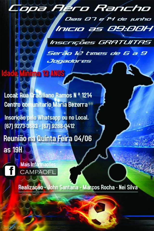 Copa Aero Rancho segue com inscrições abertas