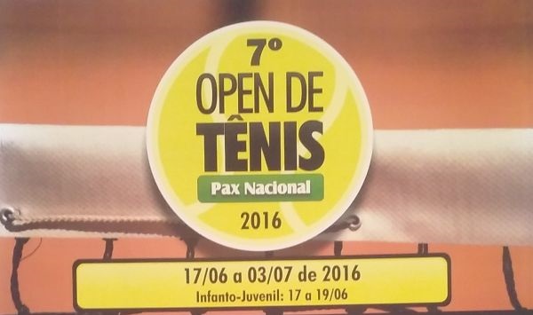 Open de Tênis Pax Nacional recebe inscrições até sexta-feira