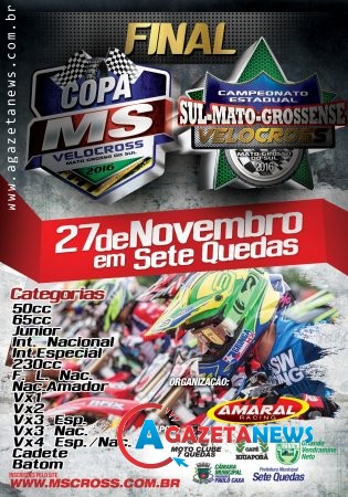 Estadual de Velocross acontece dia 27 em Sete Quedas