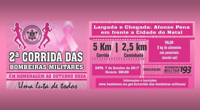 2ª Corrida das Bombeiras Militares acontece no sábado