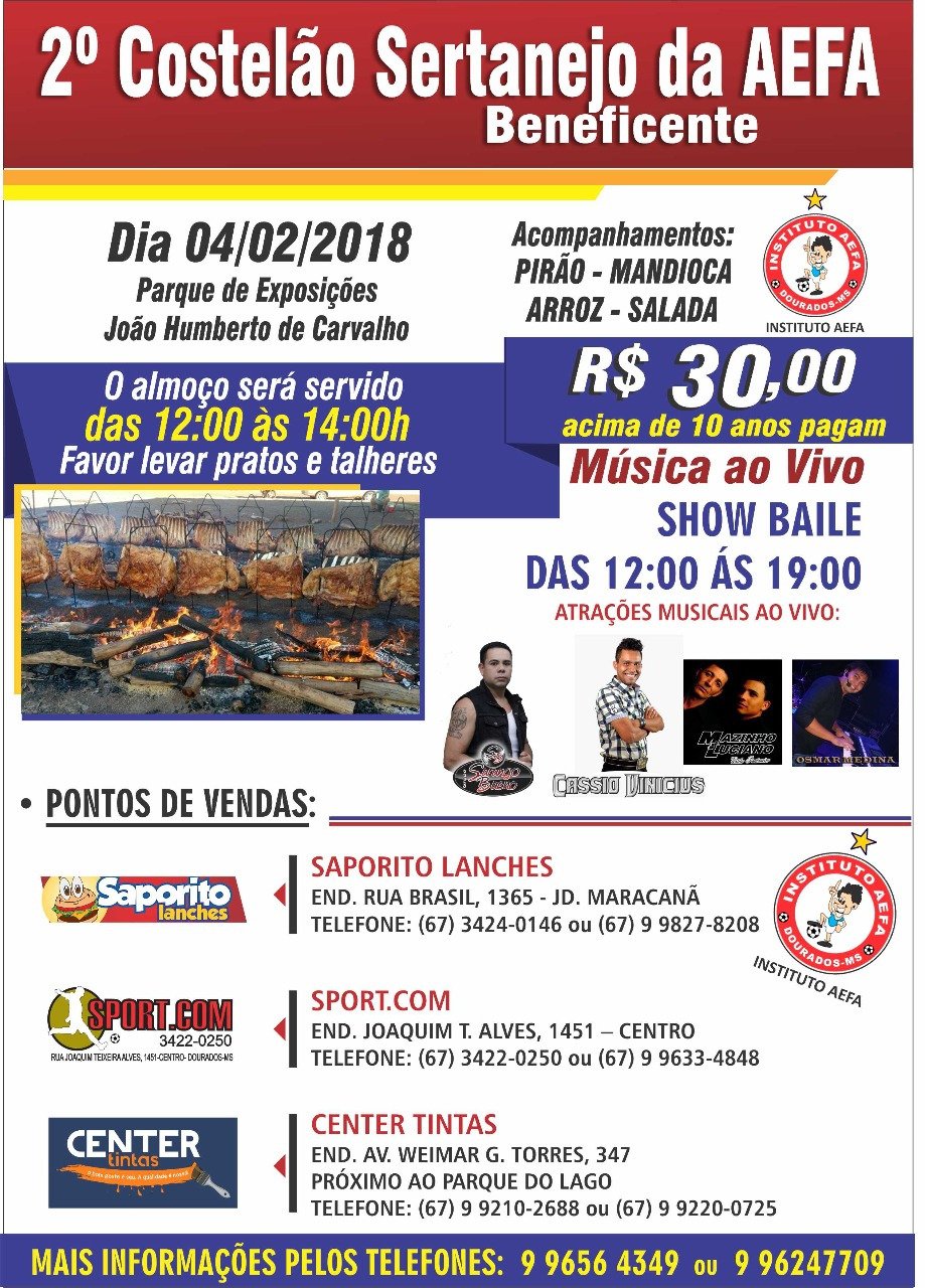 AEFA realiza costelão para disputar competição no PR