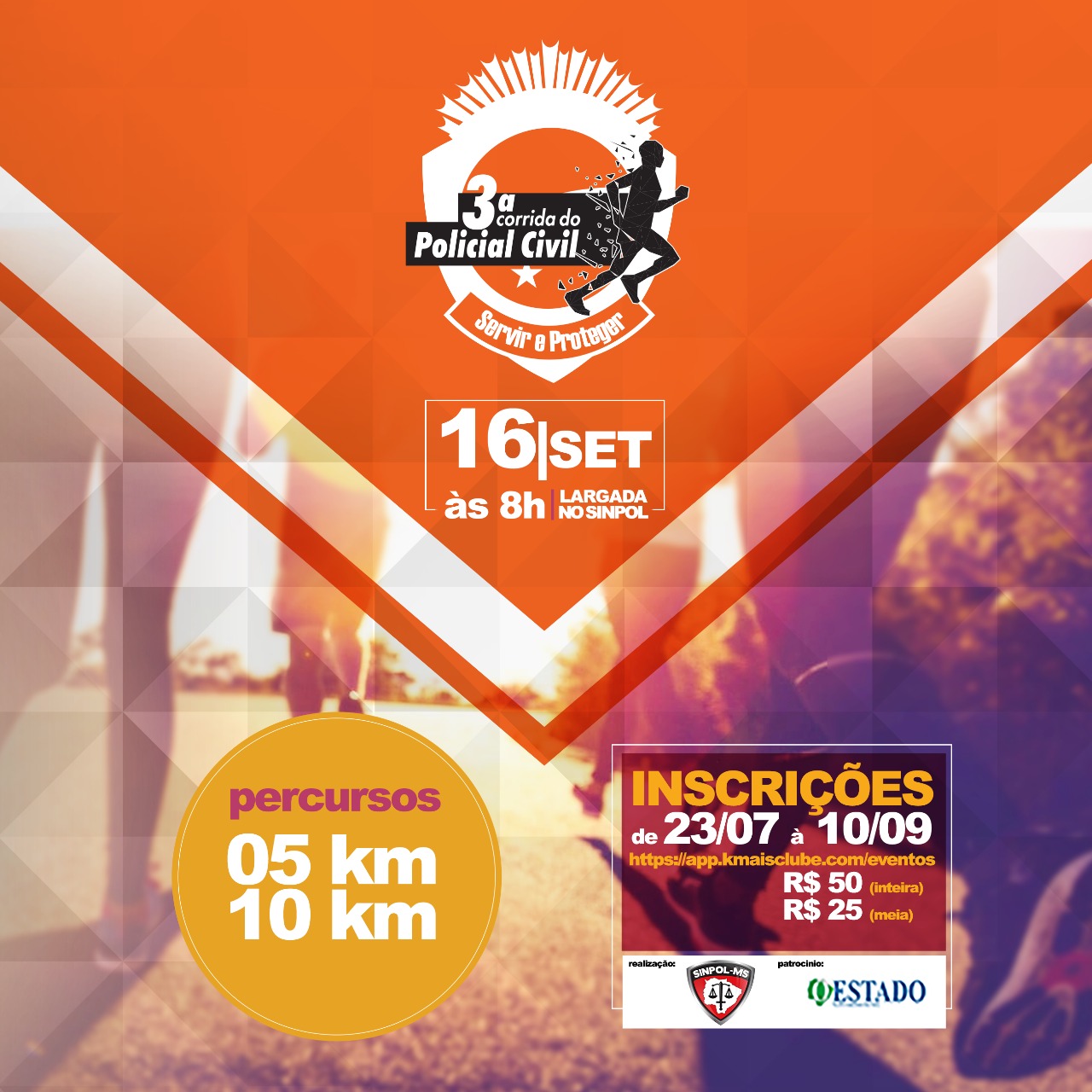 3ª Corrida do Policial Civil está com inscrições abertas