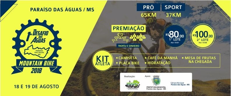 1º Desafio das Águas de Mountain Bike acontece no dia 19