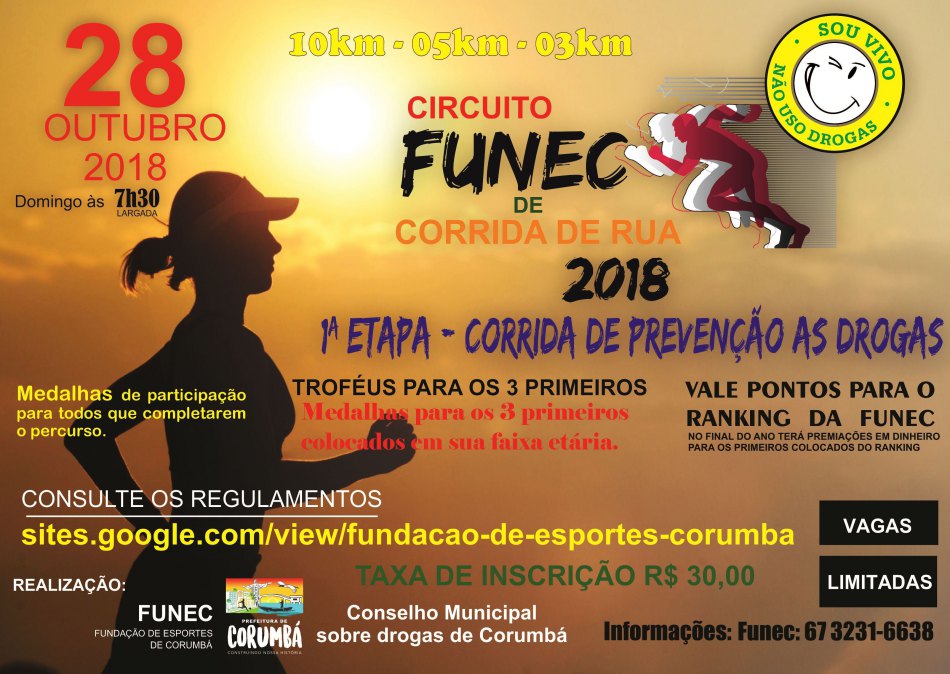 Primeira etapa do Circuito Funec acontece no dia 28 de outubro