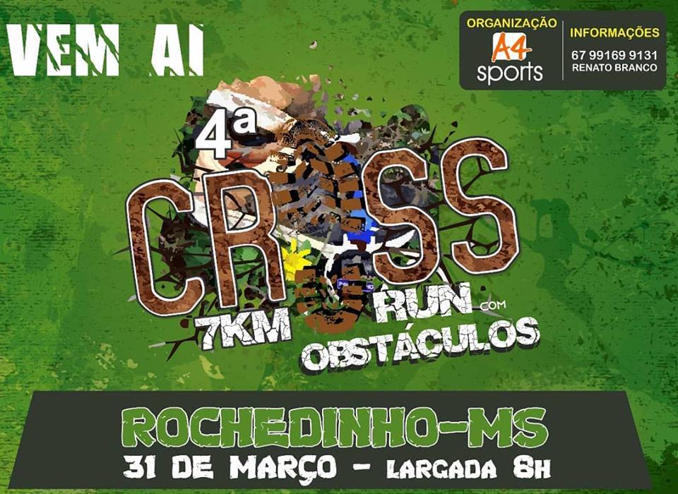 Rochedinho receberá 4º Cross Run no dia 31 de março 