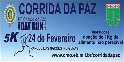 CMO realiza mais uma edição da Corrida da Paz dia 24 de fevereiro