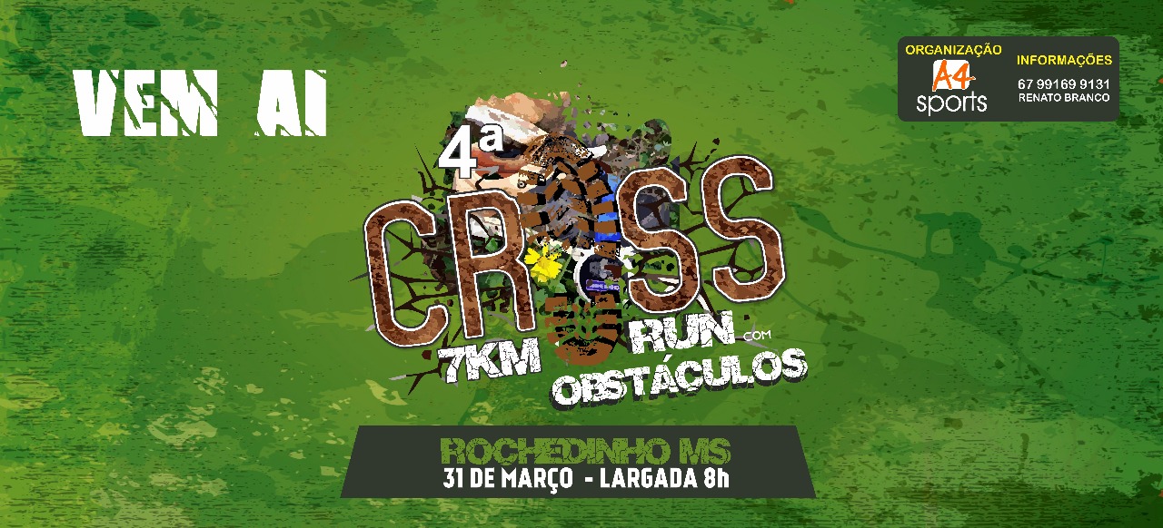 Rochedinho receberá 4ª edição do Cross Run neste domingo