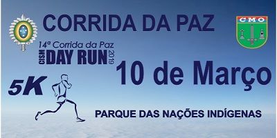 CMO realiza mais uma edição da Corrida da Paz dia 10 de março