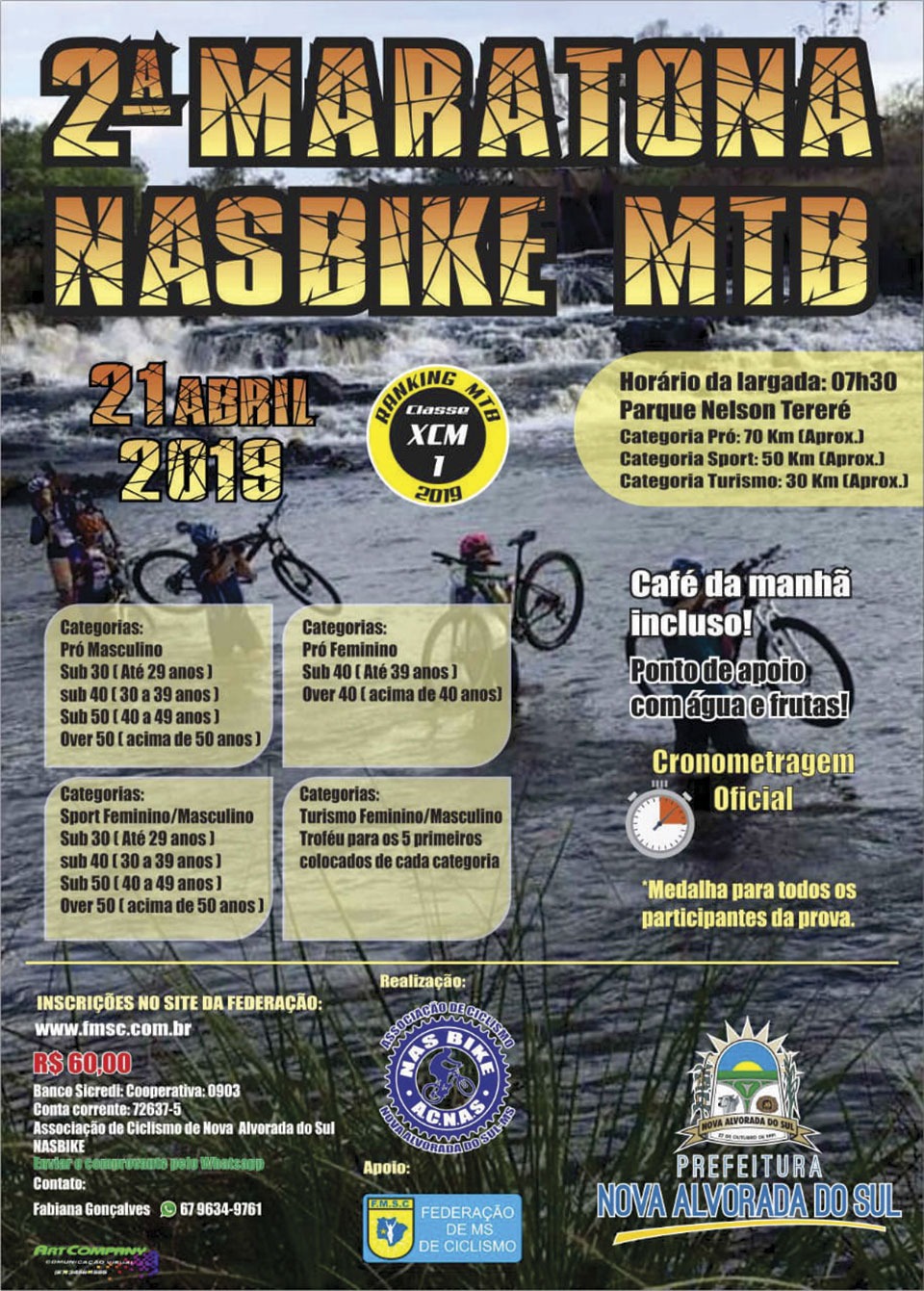 Nova Alvorada do Sul recebe maratona de MTB em abril