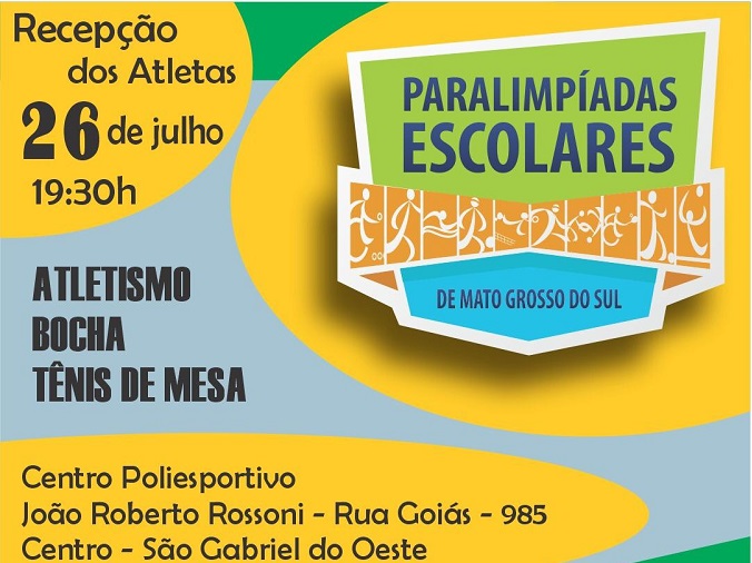 Atletas de Três Lagoas disputarão Paralimpíadas Estadual em São Gabriel