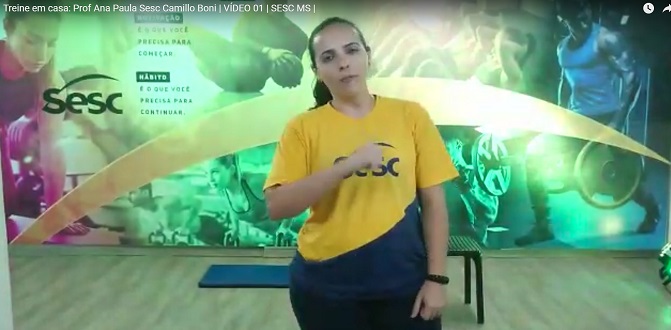 Sesc MS divulga vídeos de exercícios físicos para fazem em casa