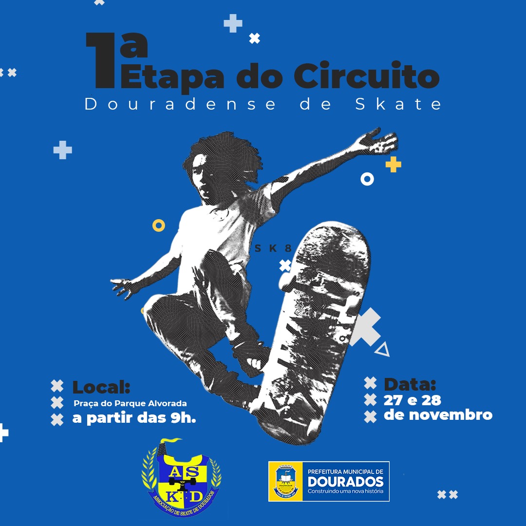 Circuito Douradense de Skate é realizado neste sábado na Praça do Parque Alvorada