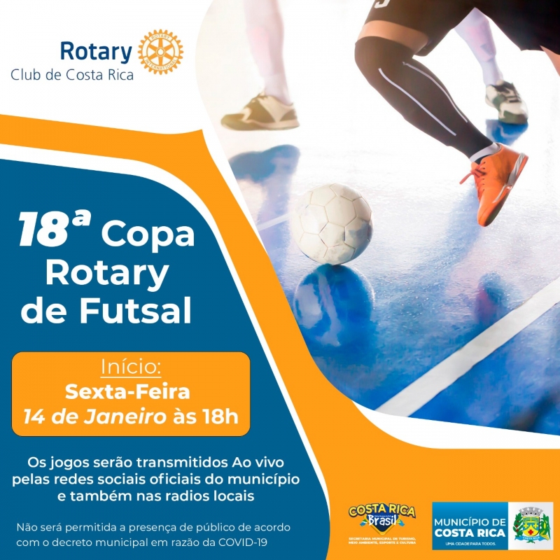 Edição da Copa Rotary de Futsal começa nesta sexta em Costa Rica