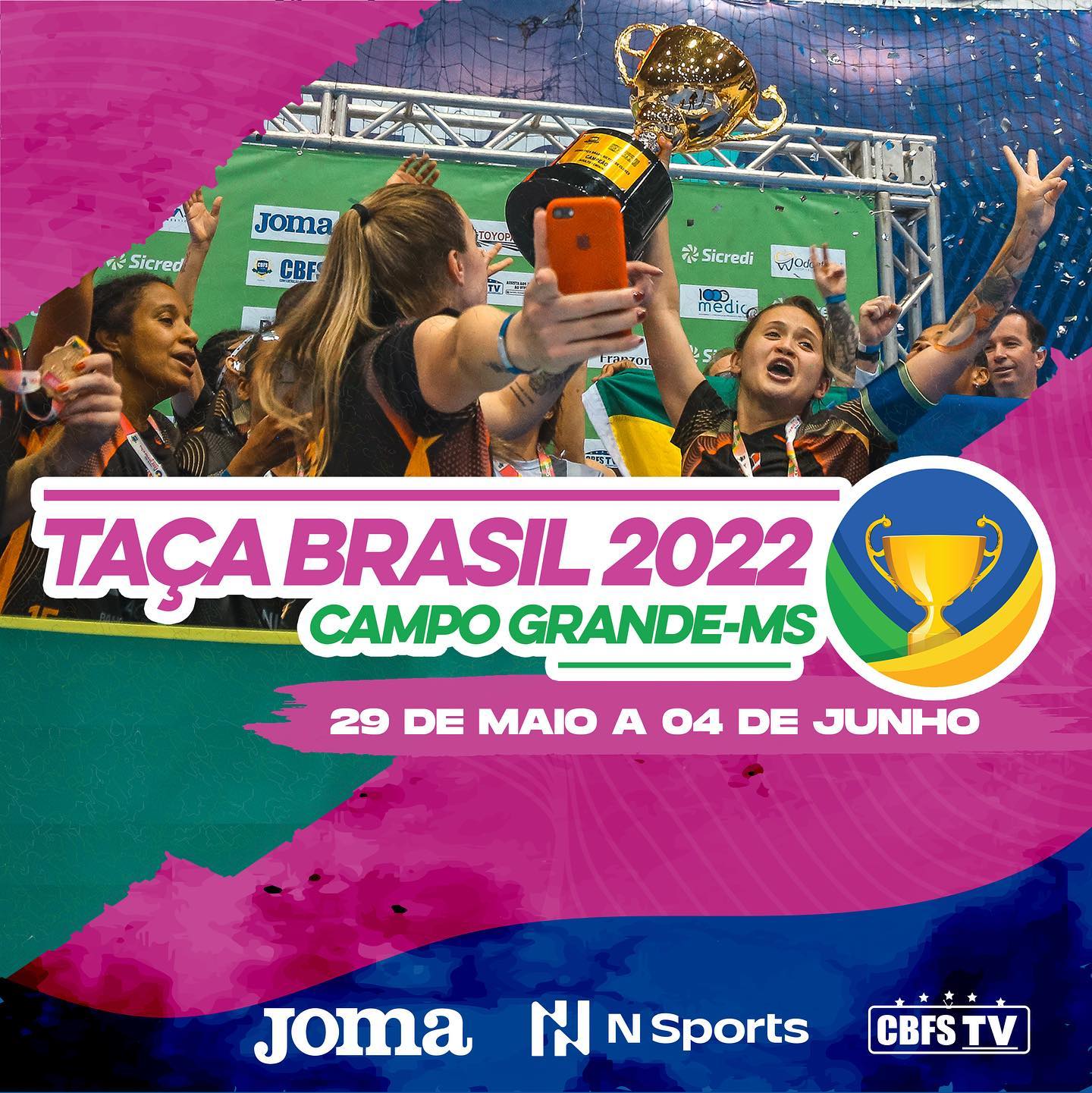 Campo Grande sedia a 29ª edição da Taça Brasil de Futsal Feminino