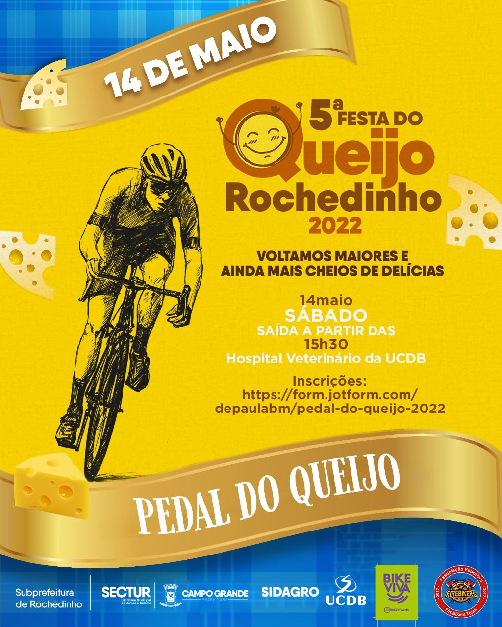 Tradicional Festa do Queijo volta a Rochedinho com direito a Pedal do Queijo