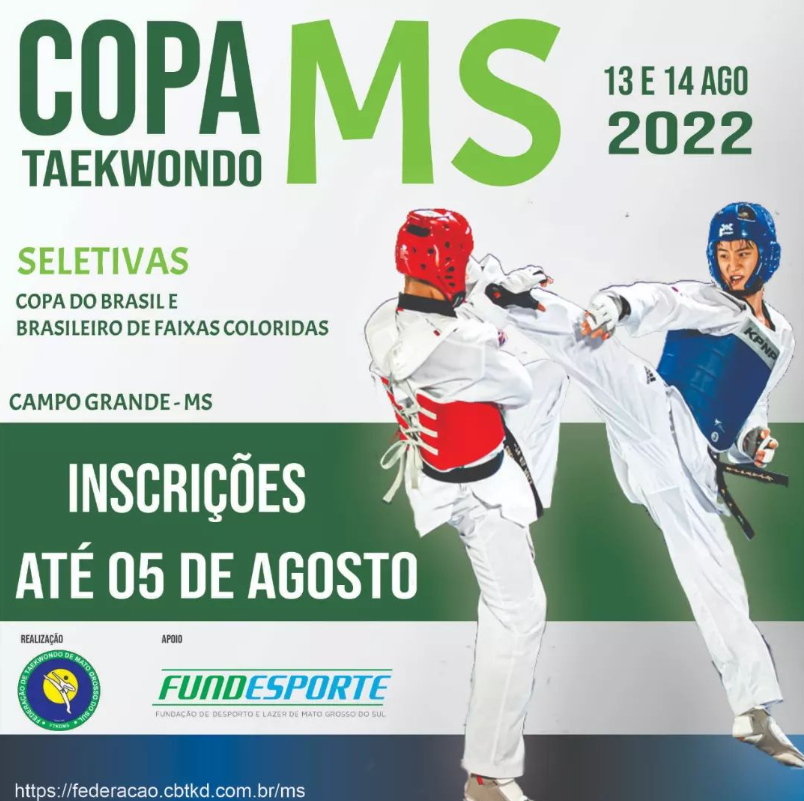 Copa MS de Taekwondo está com inscrições abertas 