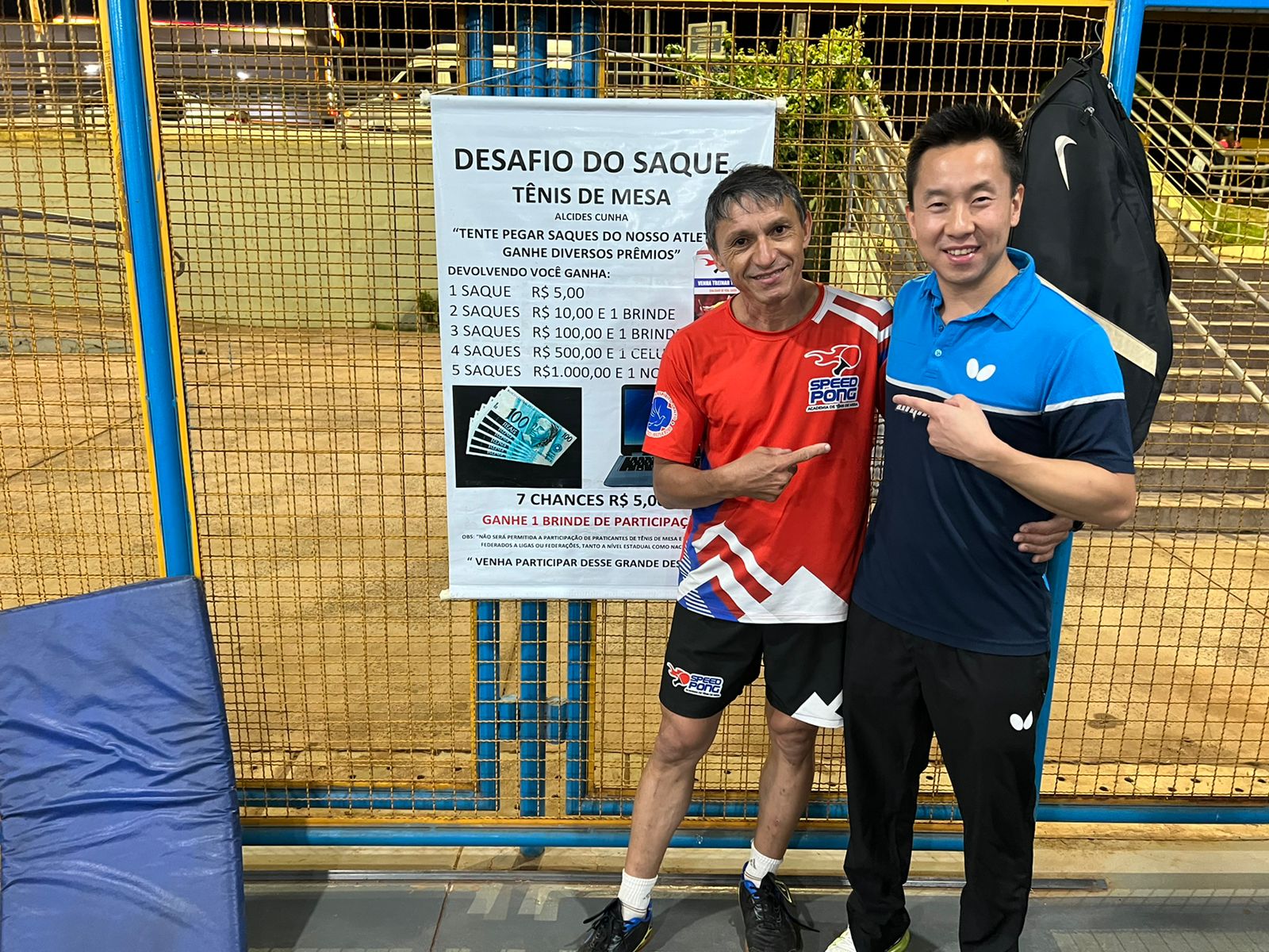 Desafio do Saque contou com a presença de Gustavo Tsuboi