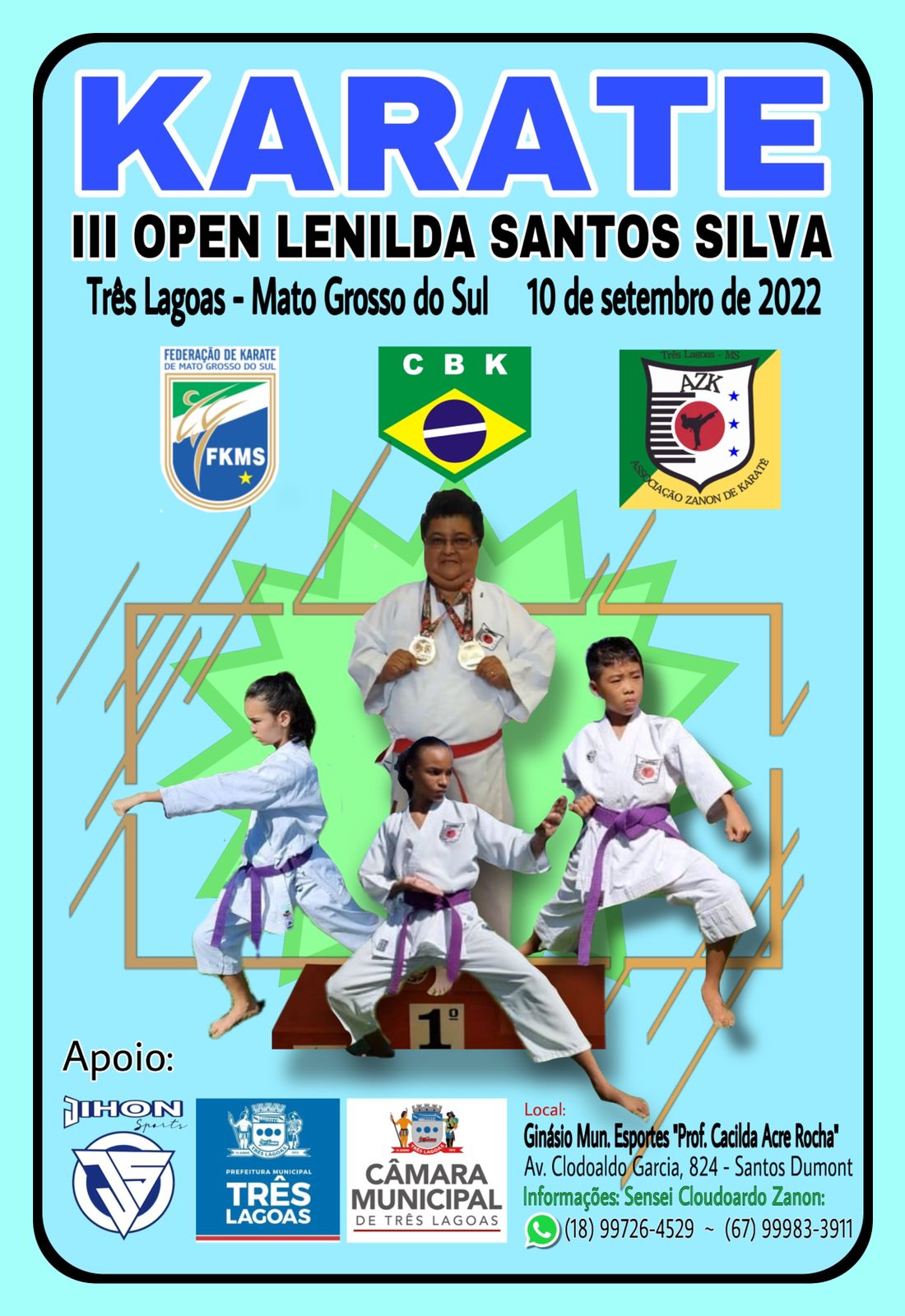 Inscrições abertas para o 3° Open Nacional Lenilda Santos Silva de Karatê