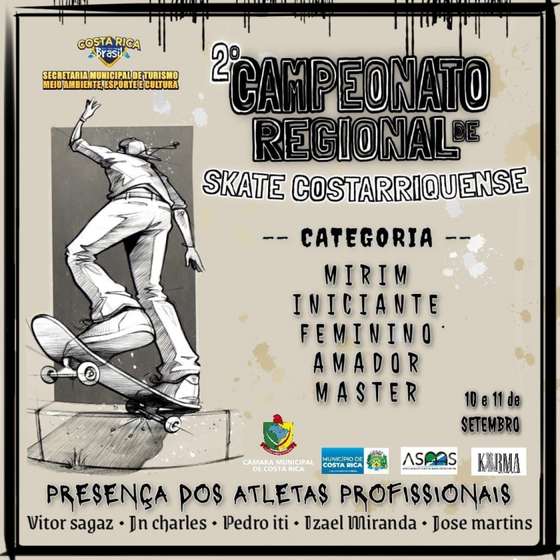 2º Campeonato de Skate Costarriquense acontece neste final de semana
