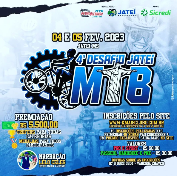 Vem aí o IV Desafio Jatei de MTB 