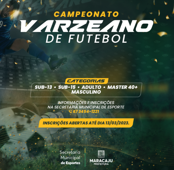 Maracaju abre inscrições para o Campeonato Varzeano de Futebol