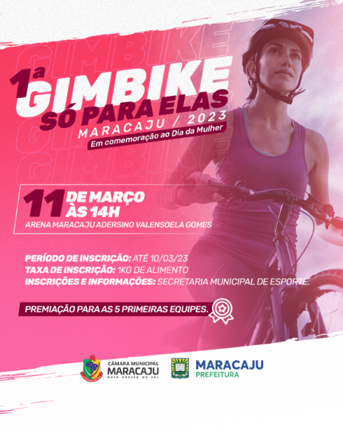 Prefeitura de Maracaju realiza “1ª GIMBIKE Só para Elas” neste mês