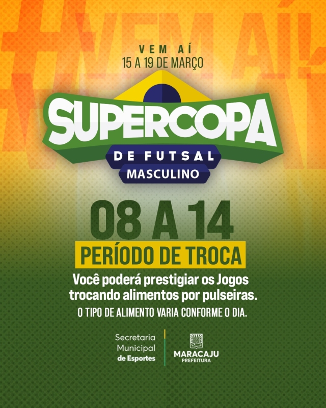 Supercopa de Futsal de Maracaju começa na próxima quarta-feira
