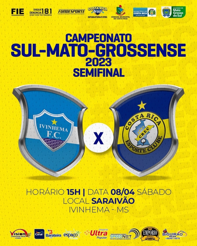 Costa Rica disputa o 1º jogo da semifinal do Campeonato Estadual