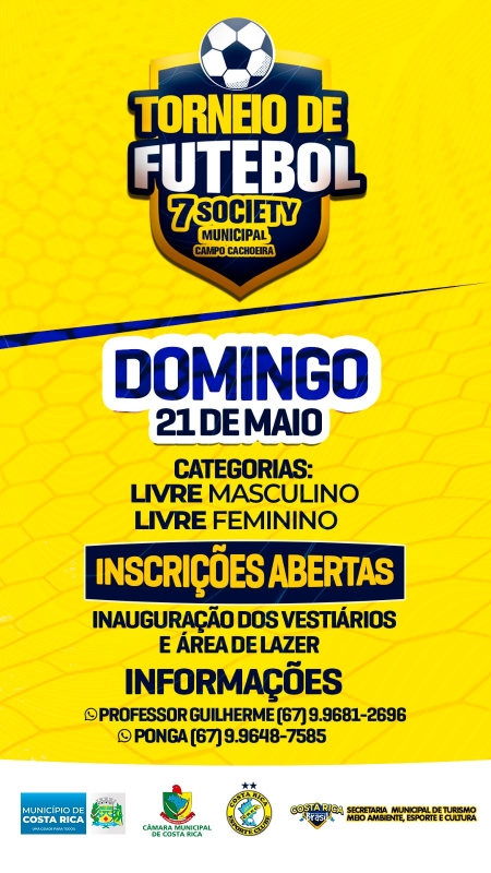 Torneio Municipal de Futebol 7 Society acontece no próximo domingo