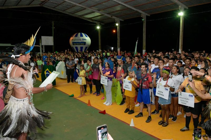 Festa e muita torcida na abertura do 12º JOPOIN em Aquidauana
