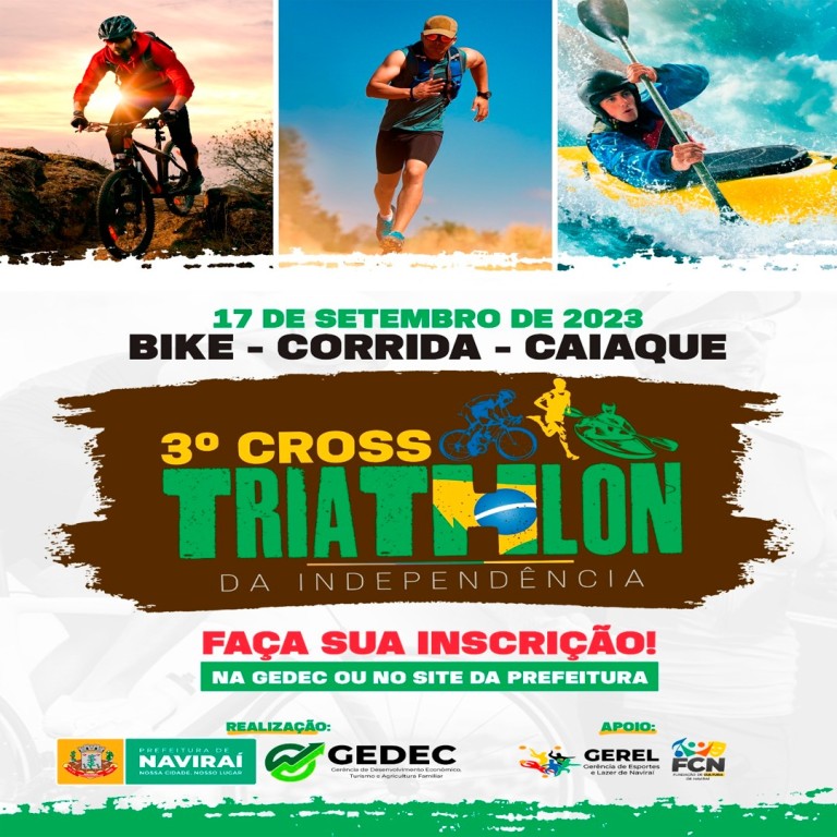 3⁰ Cross Triathlon da Independência será realizado em setembro