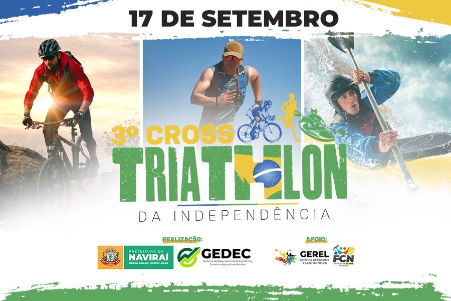 Prefeitura de Naviraí promove o 3º Cross Triathlon no próximo domingo
