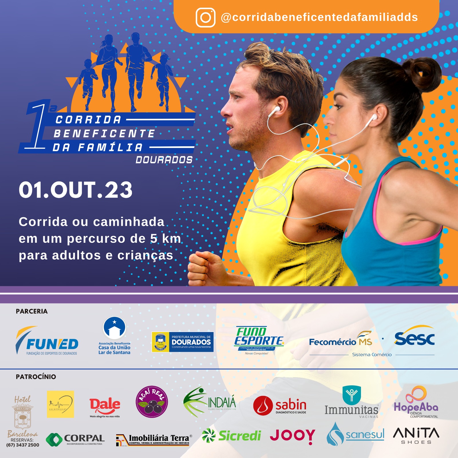 Com inscrições abertas, Dourados realiza a 1ª Corrida Beneficente da Família
