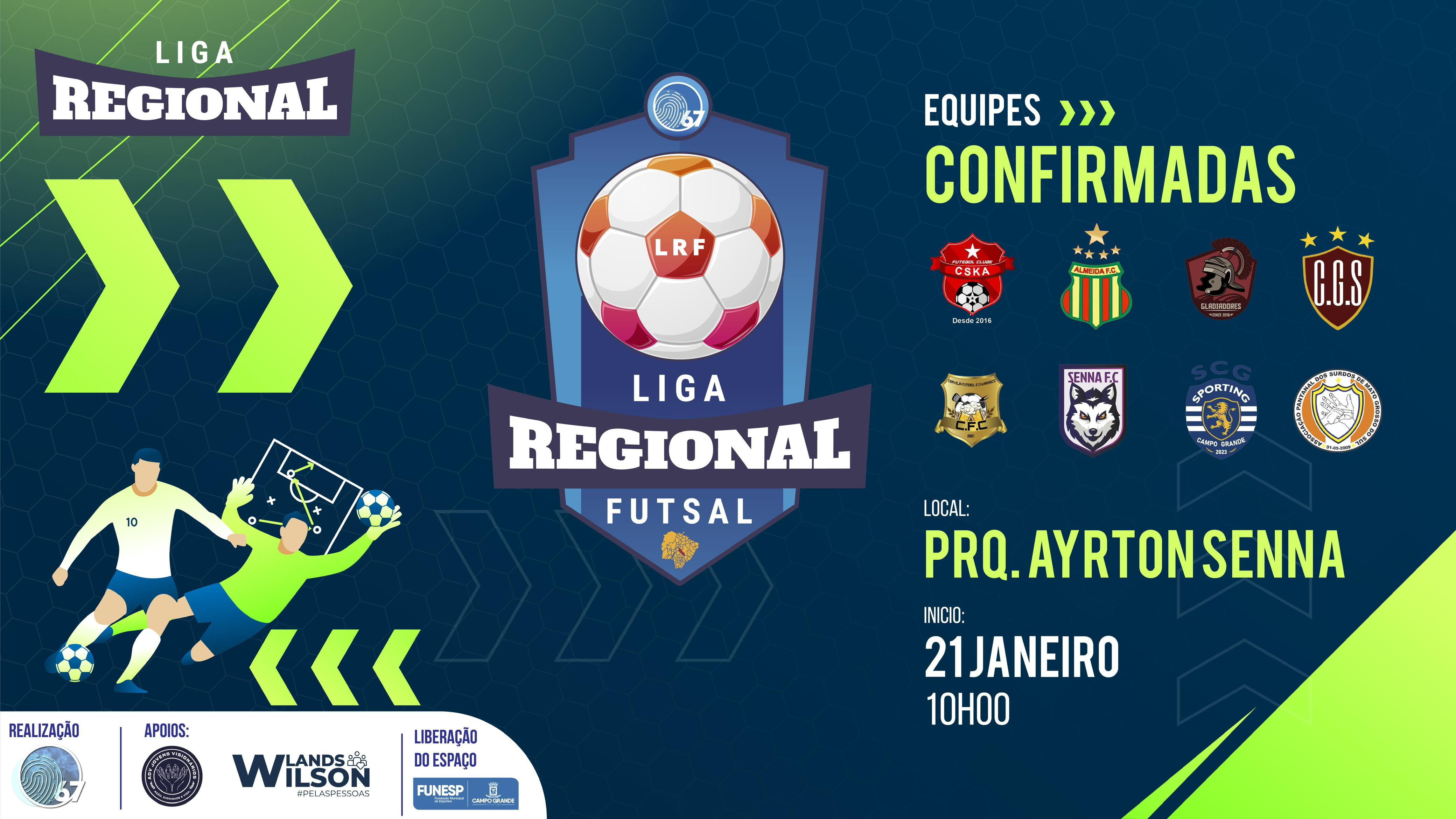 Liga Regional de Futsal Amador tem início dia 21 de janeiro 