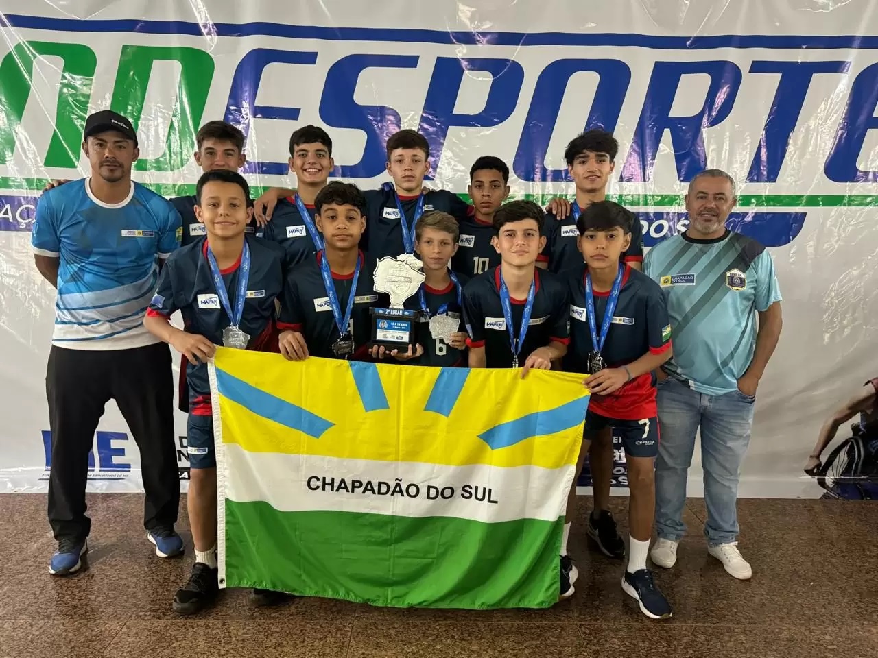 Futsal de Chapadão do Sul Brilha nos Jogos Escolares da Juventude