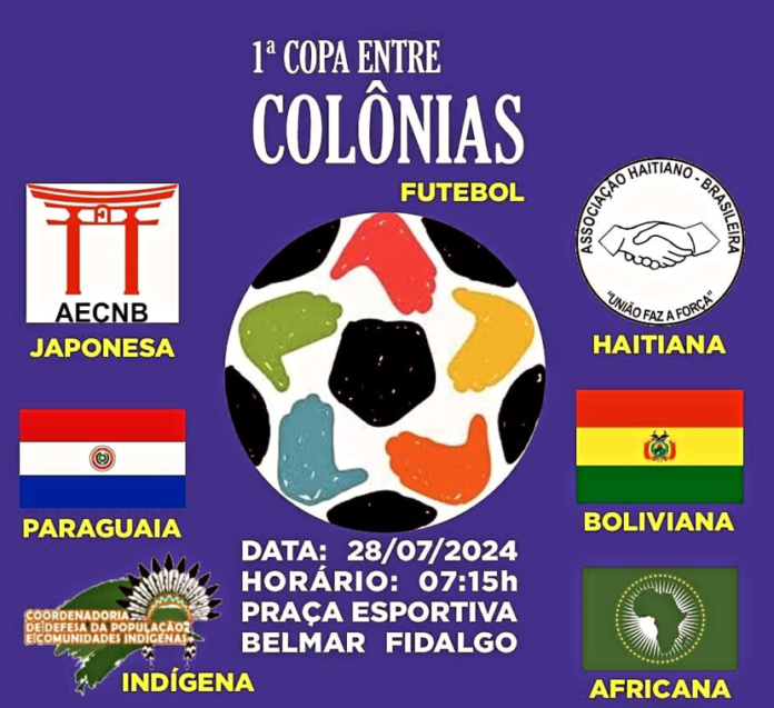 Domingo acontece 1ª Copa Entre Colônias de Futebol no Belmar