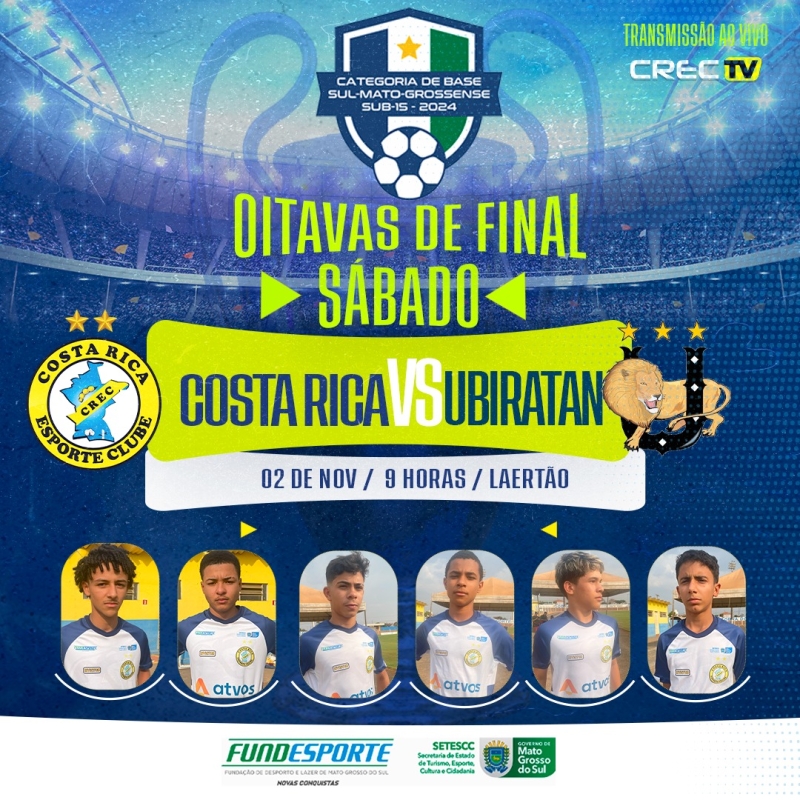 CREC em alta: Sub-15 busca classificação em casa 
