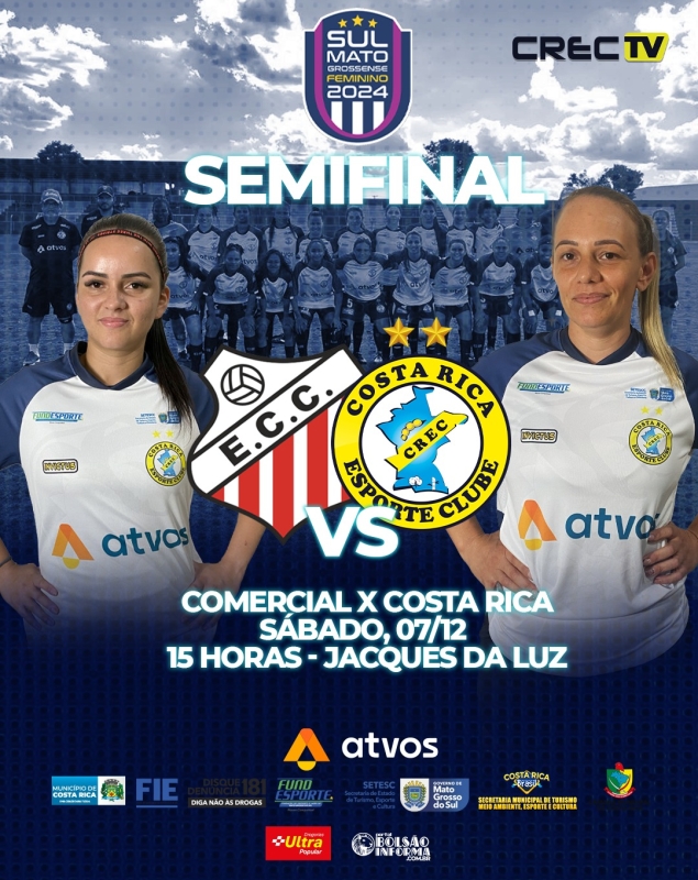 Costa Rica busca vaga na final do Estadual Feminino em Campo Grande