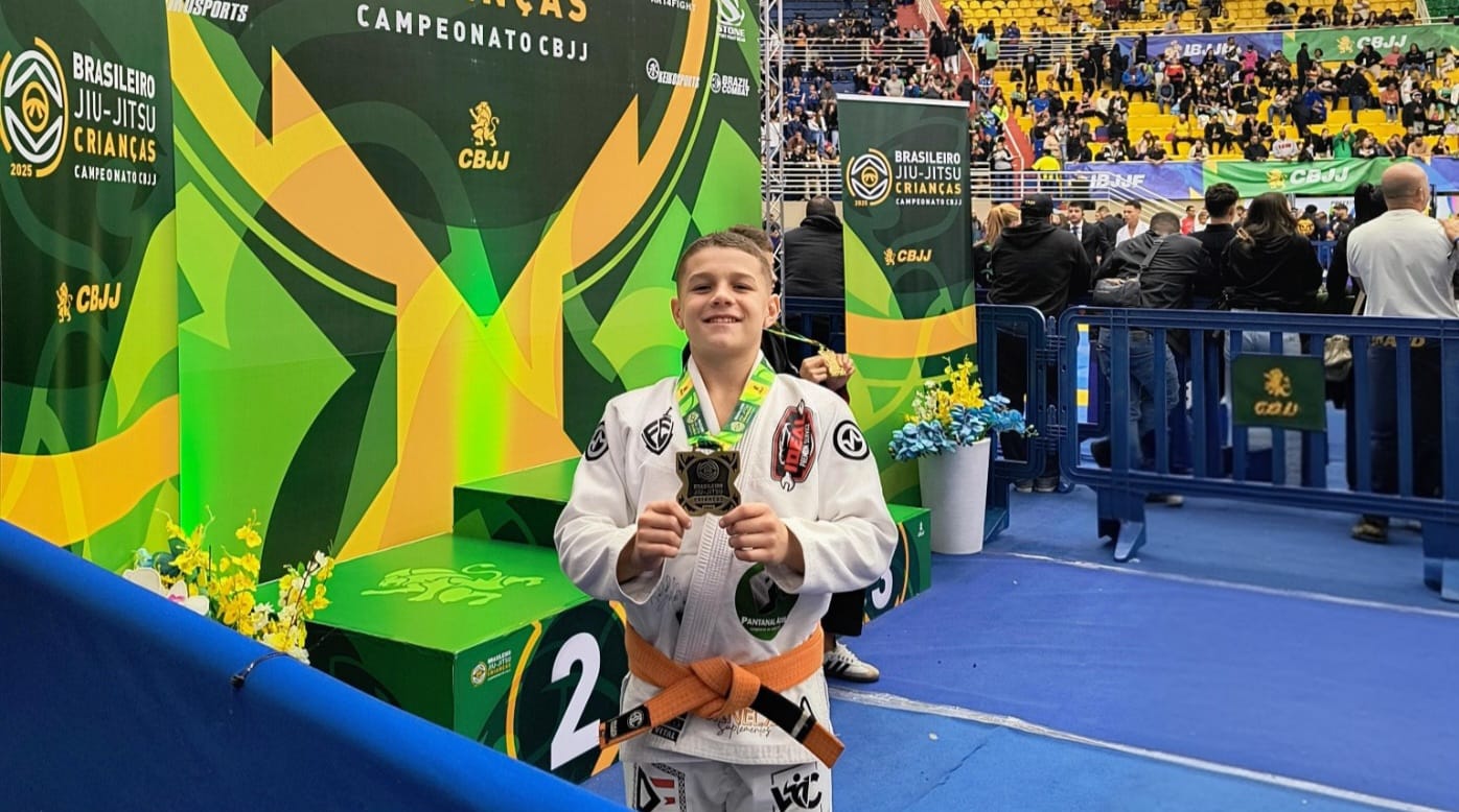 Jiujiteiro de 13 anos conquista bronze no Campeonato Brasileiro