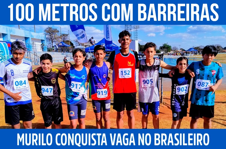 Murilo de Almeida conquista título estadual nos 100 metros com barreiras e garante vaga nos Jogos Escolares Brasileiros – JEB’s