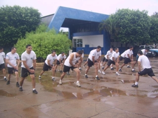 Em Três Lagoas, participantes enfrentaram a chuva nas atividades