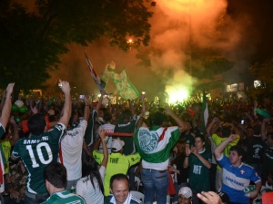 Alegria toma conta dos torcedores palmeirenses em Campo Grande
