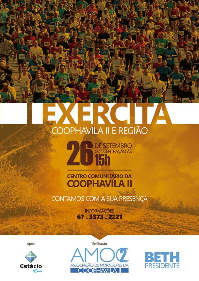 Associação de Moradores da Cophavilla II promove 1º exercita no dia 26 de setembro