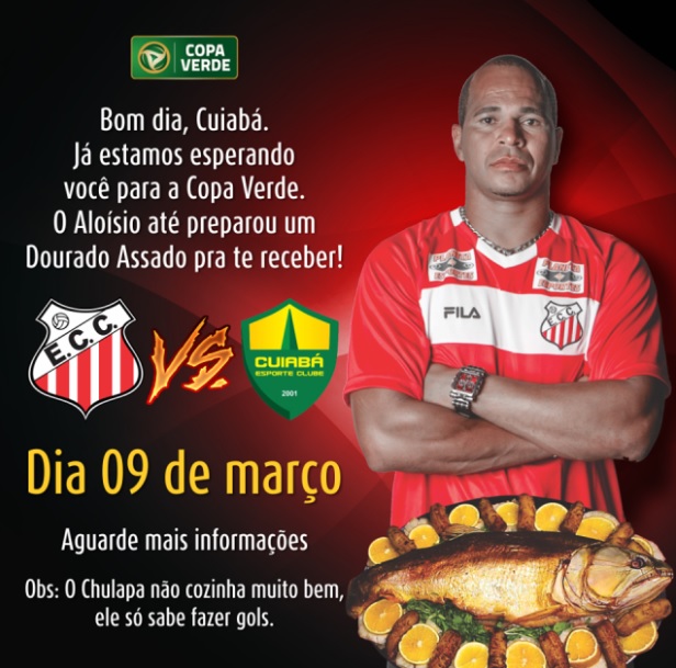 Comercial provoca rival da Copa Verde: “Aloísio preparou um dourado”